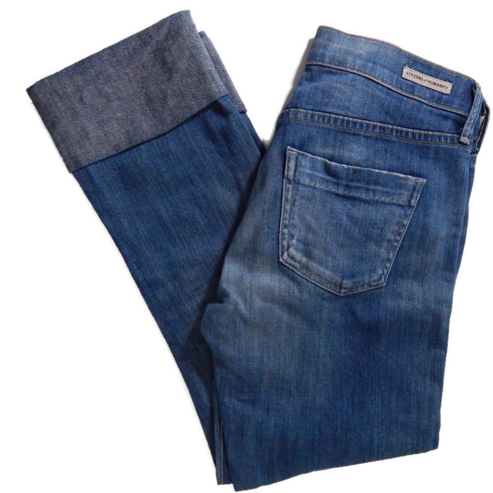 Citizens of Humanity Dani Cropped Straight Leg Jeans 28x25 Size 24 USA